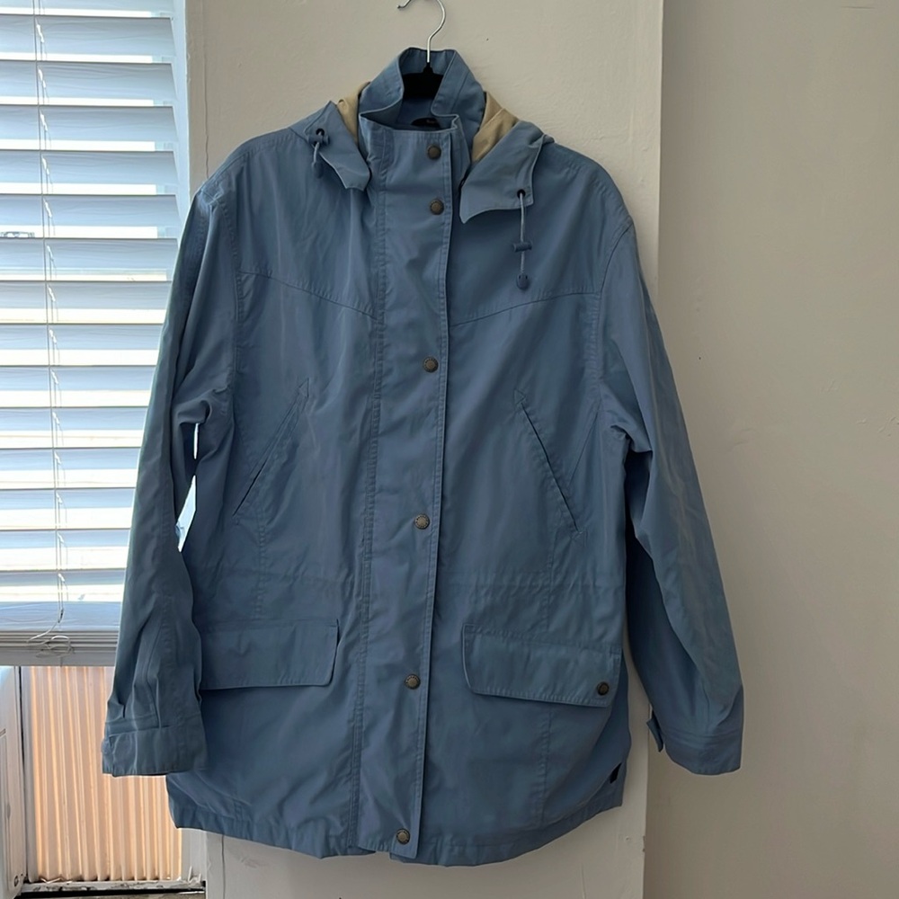 Barbour Fulbourn blue rain coat jacket